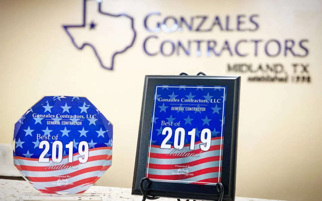 Gonzales Contractors, LLC Receives 2019 Best of Midland Award